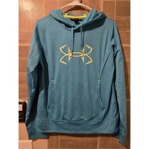 Under Armour Hoodie Pullover Womens Size Small Teal Blue Coat